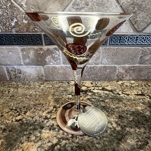 Lolita Hand-Painted Martini Glass “chocolatetini”